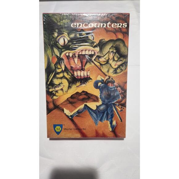 New Sealed Encounters Fantasy Card Game 1982 VG+ Mayfair Games Fantasy Adventure